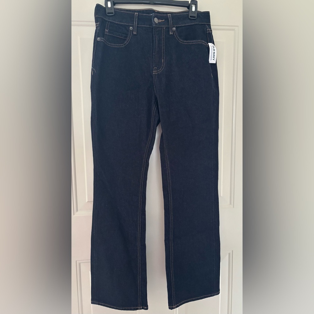 NWT Old Navy Dark wash extra high-rise baby bootcut 4 petite